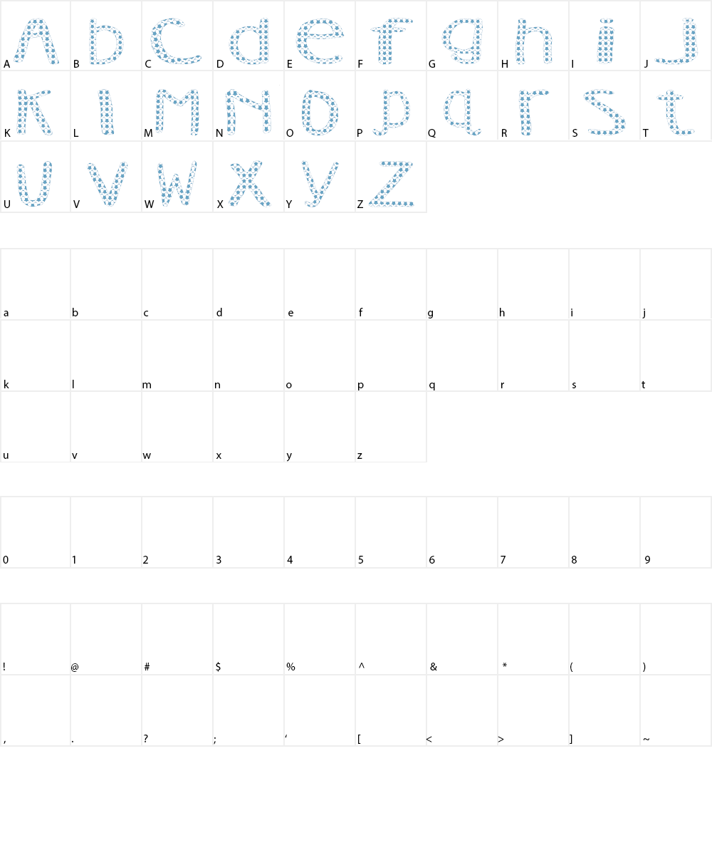 AEZ Vanity Font Character